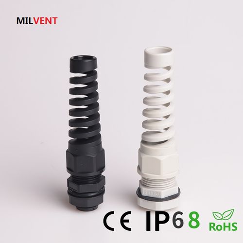 Nylon-Kabelverschraubung - MIV-BPNCG - Shenzhen Milvent Technology Co.,Ltd - wasserdicht / mit Biegeschutzspirale