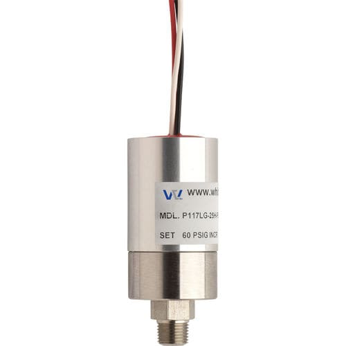 Druckschalter mit Kapselfeder - P117LG  - Whitman Controls Corporation - für Flüssigkeiten / Edelstahl / gehärtet