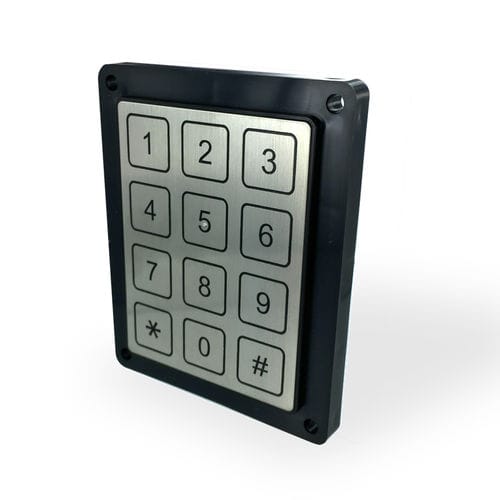 Nummernblock / 12 Tasten - KBA33x - TactHill by Kynoppe - wandmontiert / piezoelektrisch / Metall