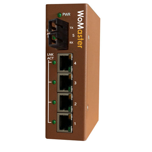 Ethernet-Switch / unmanaged - DS105AF - WoMaster - 10/100BaseT(X) / 4 Ports / embedded