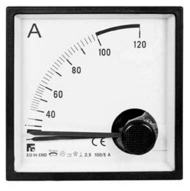 Analog-Amperemeter - max. 1 000/5 A, 15 min | EQ96MD - F.C. Misure - Unterputz / Maximeter