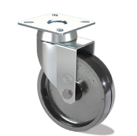 Lenkrolle - FP S5 GP - Tecno Ruote Group Srl - mit Grundplatte / für Wagen / für Materialumschlag