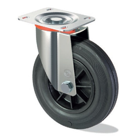 Lenkrolle - T S10 GP - Tecno Ruote Group Srl - mit Grundplatte / Polypropylen / Gummi
