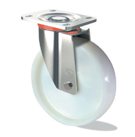 Lenkrolle - N S15 GP - Tecno Ruote Group Srl - mit Grundplatte / für Schwerlasten / Nylon