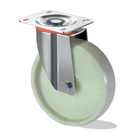 Lenkrolle - NV S10X GP - Tecno Ruote Group Srl - mit Grundplatte / mit Kugellager / Edelstahl