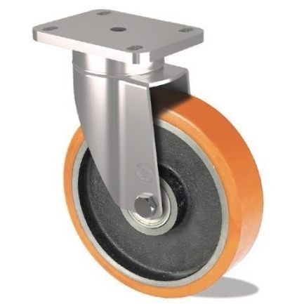 Lenkrolle - V S20 GP - Tecno Ruote Group Srl - mit Grundplatte / Stahl / Polyurethan