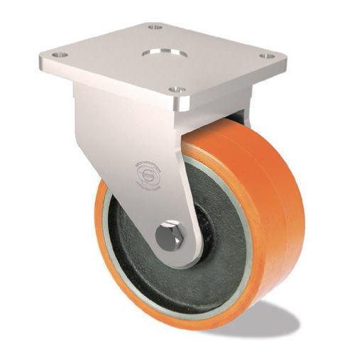 Lenkrolle - V S25 GP - Tecno Ruote Group Srl - mit Grundplatte / Polyurethan / mit Kugellager