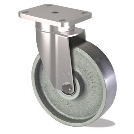 Lenkrolle - H S20 GP - Tecno Ruote Group Srl - mit Grundplatte / Gusseisen / mit Kugellager