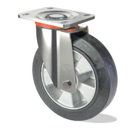 Lenkrolle - I S15 GP - Tecno Ruote Group Srl - mit Grundplatte / elastischer Gummi / Pressstahl
