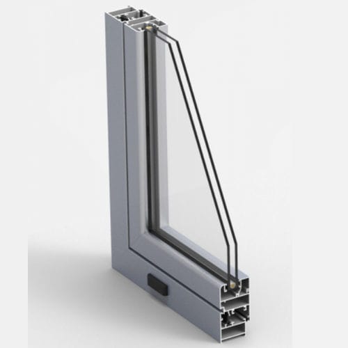Aluminiumprofil - V 8000 - EXTRUGASA INTERNACIONAL S.A. - gerillt / für Fenster