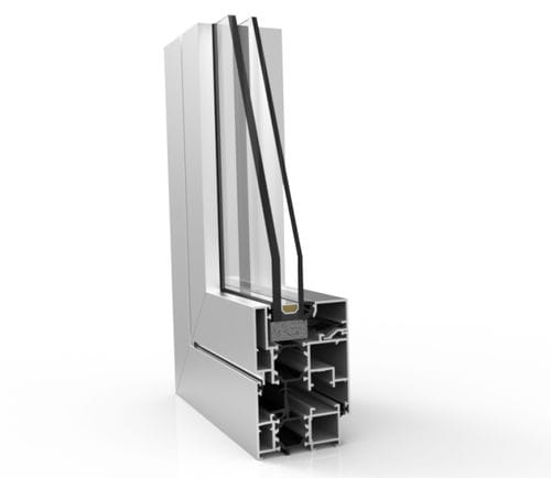 Aluminiumprofil - XP-60 TH+  - EXTRUGASA INTERNACIONAL S.A. - gerillt / für Fenster