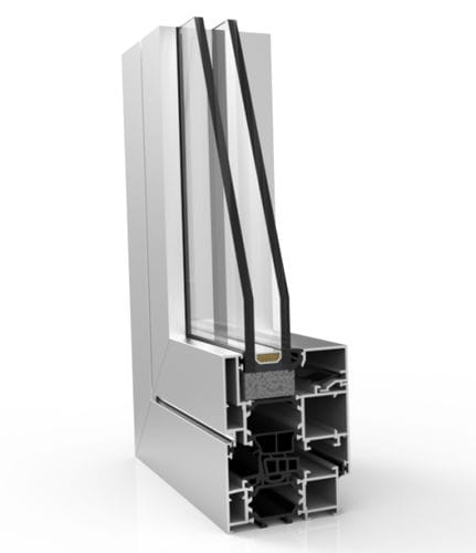 Aluminiumprofil - XP-70 TH - EXTRUGASA INTERNACIONAL S.A. - gerillt / für Fenster