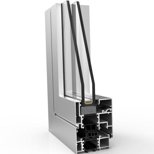 Aluminiumprofil - XP-70 TH+ - EXTRUGASA INTERNACIONAL S.A. - gerillt / für Fenster