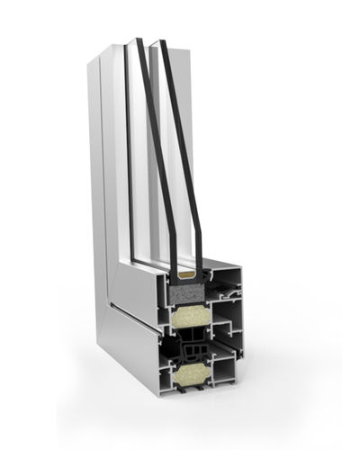 Aluminiumprofil - XP-70 TH+ HI - EXTRUGASA INTERNACIONAL S.A. - gerillt / für Fenster
