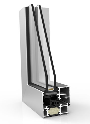 Aluminiumprofil - XP-70 HO TH+ HI - EXTRUGASA INTERNACIONAL S.A. - gerillt / für Fenster