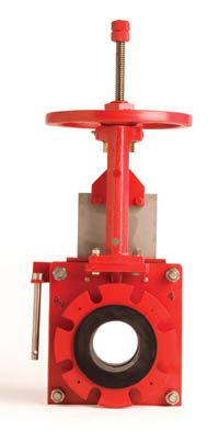 Plattenschieber - DX  - Red Valve - mit Handrad / für Schlamm / Verdrängung