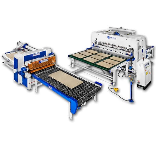Pressenstraße für Holzplatten - PCC series - ORMAMACCHINE S.p.A. - automatisch