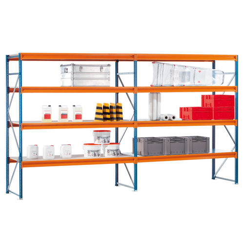 Warenlager-Regal - W 100 - SCHULTE Lagertechnik - Gebr. Schulte GmbH & Co. KG - doppelseitig