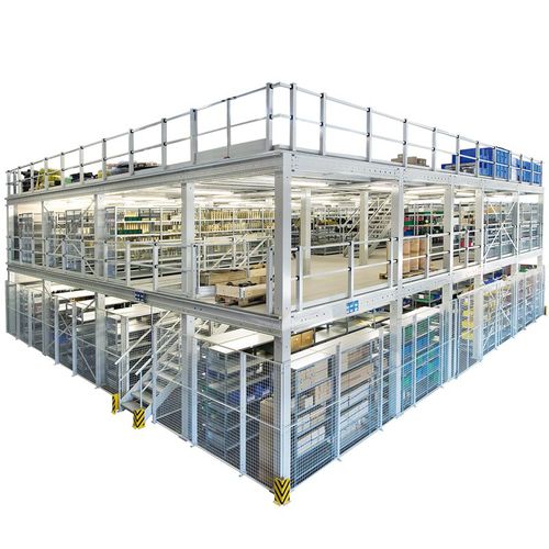 Regal mit Halbgeschoss - SCHULTE Lagertechnik - Gebr. Schulte GmbH & Co. KG - Warenlager / Mehrplatz / für sperrige Produkte