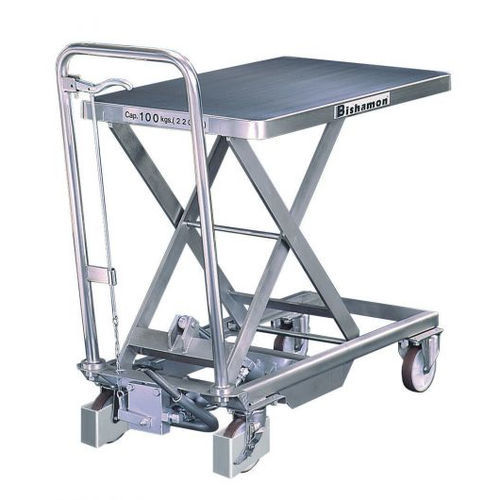 Hubtisch mit einfacher Schere - 516103900 - WHIPTRUCK - hydraulisch / pedalbetrieben / mobil