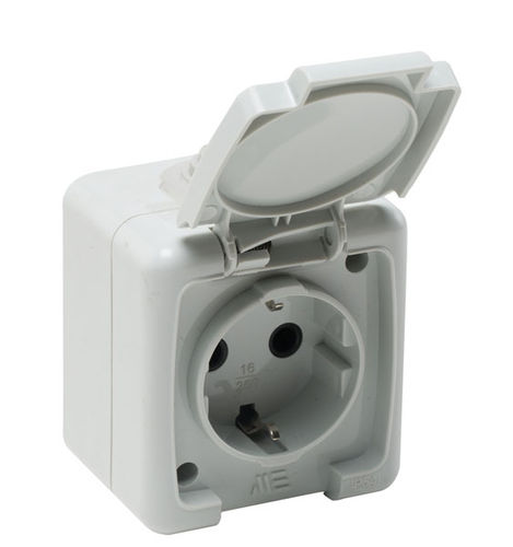Wandmontierte Steckdose - 40500505 - Mete Enerji - IP54 / zweipolig / Schuko