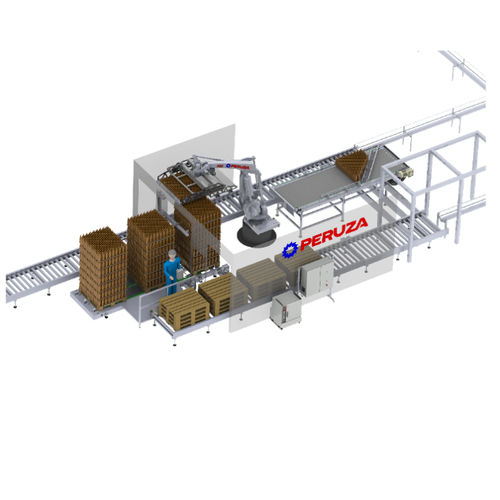 Roboter-Entpalettierer - PERUZA limited liability company - für Glasflaschen / Paket / für Kunststoffflaschen