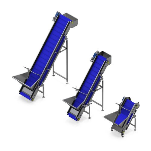 Bandförderer - Sweere - Food Processing Equipment BV - schräg / Beschickung / für die Lebensmittelindustrie