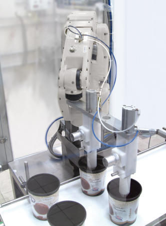 Abfüllmaschine für Töpfe - DR7 - Technogel S.P.A. - für die Eiscremeproduktion / kompakt / pneumatisch