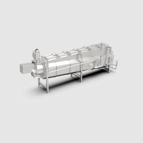 Dampf-Abtaumaschine - Constructie Bruynooghe N.V. - für Obst und Gemüse / Inline / für die Lebensmittelindustrie
