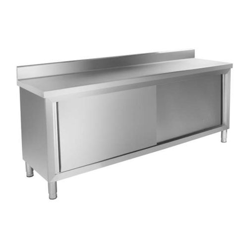 Edelstahl-Werkbank - Due Ci Inox Snc - mit Tür