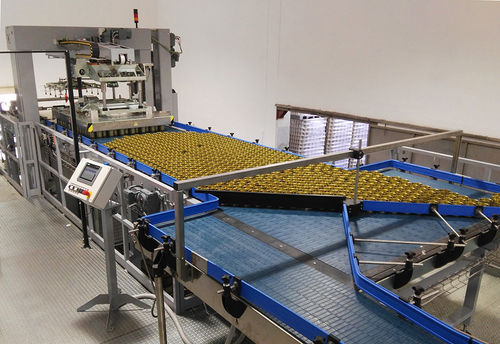 Magnetköpfen-Entpalettierer - FL-018 - F.B.L. Food Machinery S.r.l. - Schicht / für die Lebensmittel- und Getränkeindustrie / für Konservendosen