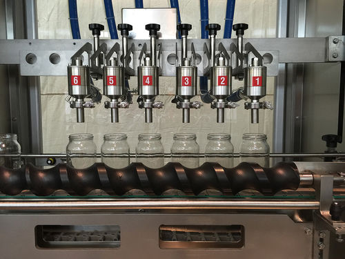 Füllmaschine für Glasbehälter - FL-D.L.M - F.B.L. Food Machinery S.r.l. - für Creme / für Flüssigkeiten / für Lebensmittel