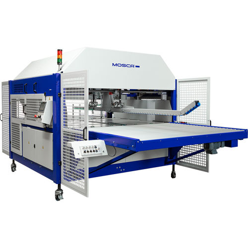 Vollautomatische 4-Seiten-Besäum und Umreifungsmaschine - MCB-2  - Mosca GmbH - für Polypropylenbänder / 380V dreiphasig / Inline