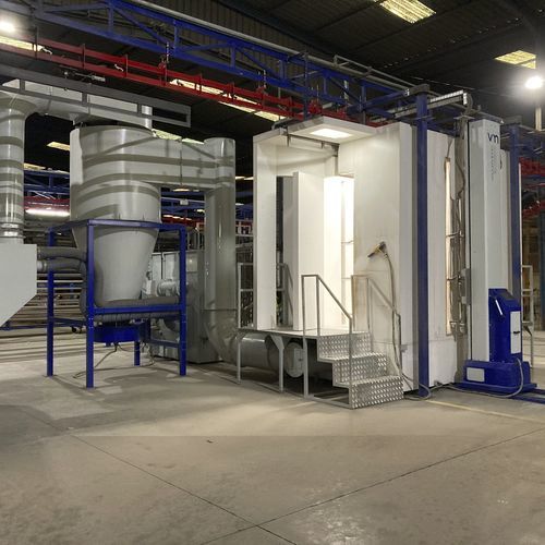 Geschlossene Pulverbeschichtungskabine - VMPVC - VOGAMAKINA INDUSTRIAL PLANTS COMPANY Ltd. - für Einzelteile / Filterung / Zyklon