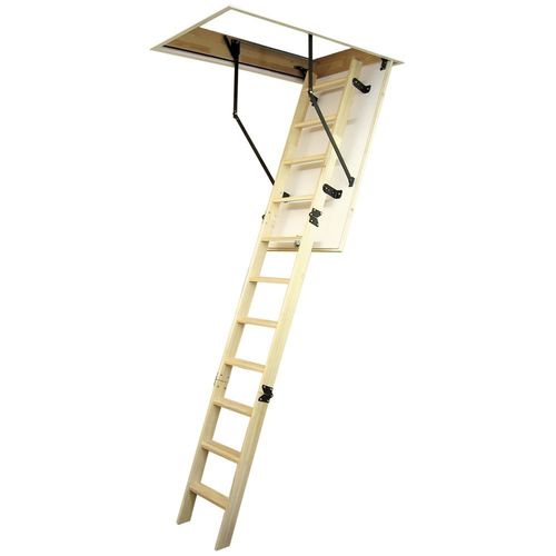 Holzleiter - ÇM01  - CAGSAN  LADDERS - einfach / versenkbar / für Bedachungen