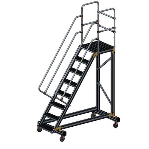 Arbeitsplattform - CAGSAN  LADDERS - mobil / mit Sicherheitsgeländer