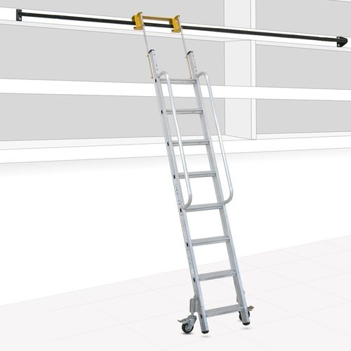Stahlleiter - RF08 - CAGSAN  LADDERS - einfach / mobil / Schiebe