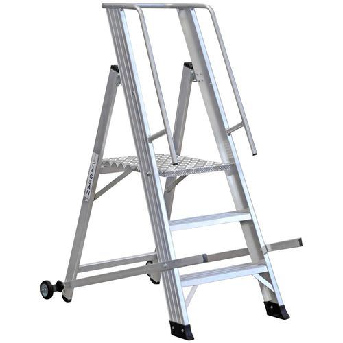 Arbeitsplattform - VE  - CAGSAN  LADDERS - rollend / mit Sicherheitsgeländer