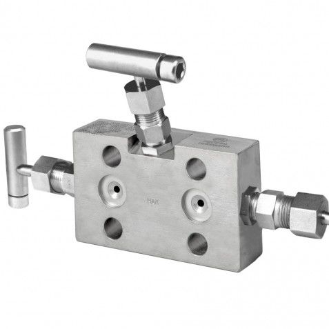 2-Wege-Verteilerblock - MB5-23 - Mecesa - Mecanica Egarense, SA - Edelstahl / Gas / Flansch