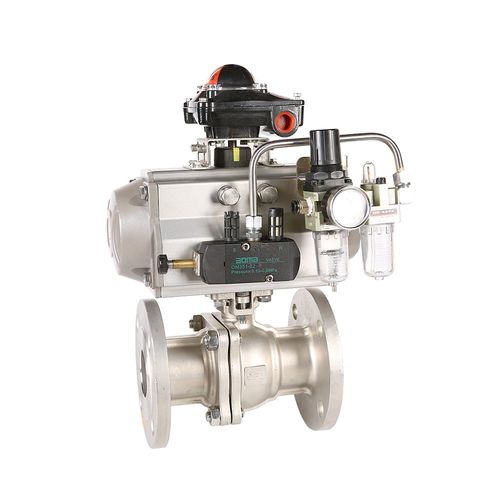 Kugelventil - Q641F-16P - Yongkang Yonlin Industry & Trade Co.,Ltd Yongkang Lianggong Valve Co., Ltd. - pneumatisch / Steuerung / Flansch