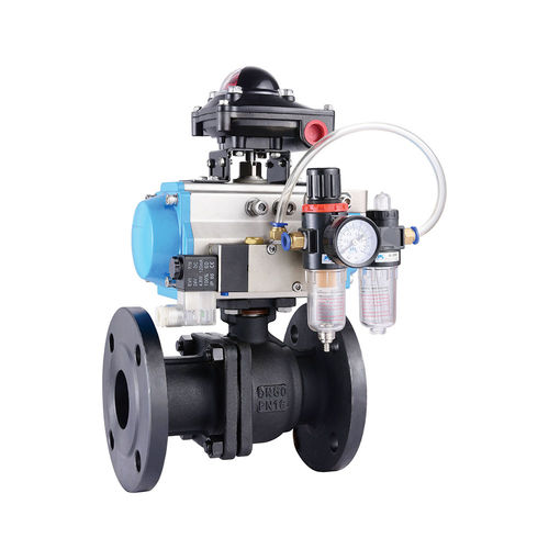 Kugelventil - Q641F-16C - Yongkang Yonlin Industry & Trade Co.,Ltd Yongkang Lianggong Valve Co., Ltd. - pneumatisch / Steuerung / Flansch
