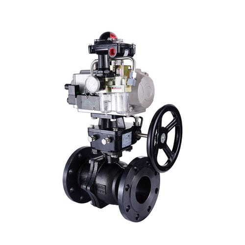 Kugelventil - Q641F-16C - Yongkang Yonlin Industry & Trade Co.,Ltd Yongkang Lianggong Valve Co., Ltd. - pneumatisch / Steuerung / Flansch