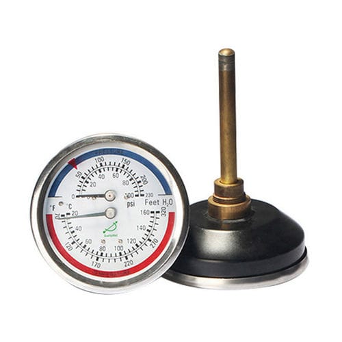 Thermomanometer mit Zifferblatt-Anzeige - WHT-6 - Shanghai QualityWell industrial CO.,LTD. - Rohrfeder / für Schifffahrtsanwendungen / für Öl