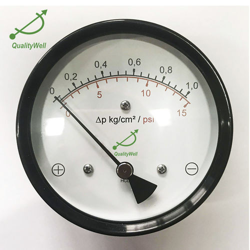 Differential-Manometer - DX10 - Shanghai QualityWell industrial CO.,LTD. - mit Zifferblatt-Anzeige / Edelstahl / für Gas