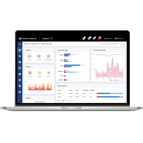 Überwachungssoftware - cnMaestro X - Cambium Networks - Netzwerkmanagement und -konfiguration / Lebensdauer-Management / Für Armaturenbrett