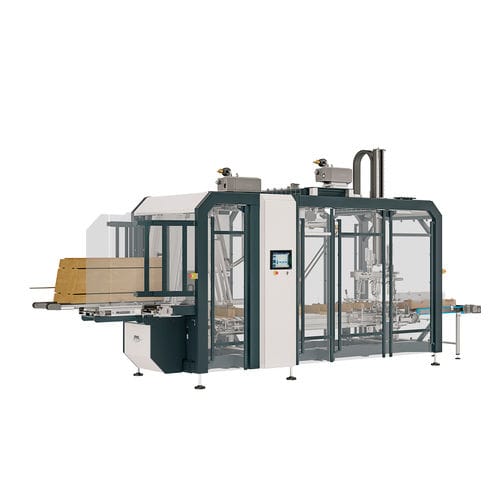 Kartonpacker zur Rundumetikettierung - wrap - MG Tech - Roboter / halbautomatisch / für Schachteln