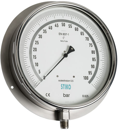 Analoges Manometer - PBX - STIKO - Gewinde / Edelstahl / Rohrfeder