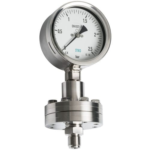Analoges Manometer - PFQxxxXB-01 - STIKO - Gewinde / Edelstahl / Membran