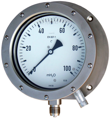 Analoges Manometer - PBX-SS-CAISSON-XB - STIKO - Gewinde / Edelstahl / Rohrfeder