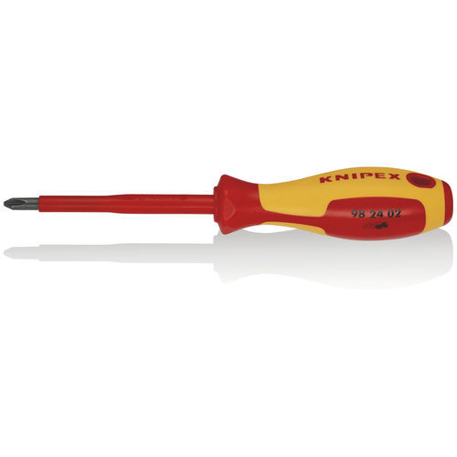 Isolierter Schraubendreher - 98 24 02 - KNIPEX - Phillips / Stahl / Chrom